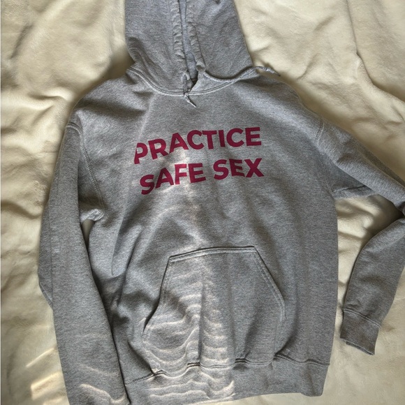PRACTICE SAFE SEX hoodie - Picture 1 of 3